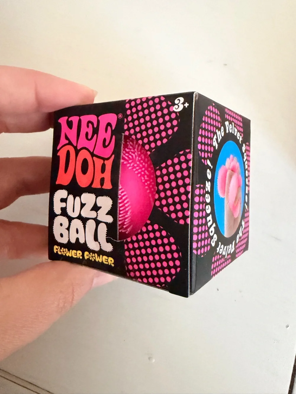 Authentic Needohs! Pink Fuzz Ball & Nice Cube Set